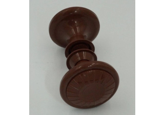 Ручка кнопка (пластик, коричневый) РК-1 Ромашка Аллюр 26925801 03531